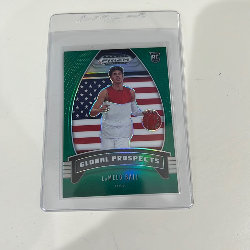 LaMelo Ball 2020 Panini Prizm Draft Picks Global Prospects Green Prizm RC #98